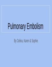 Understanding Pulmonary Embolism Symptoms Diagnosis And Course Hero