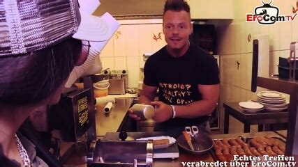 Influencer Having 3 Hole Fuck In Currywurst Stand
