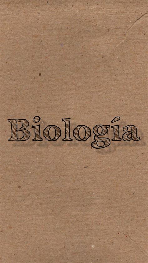 The Word Biologia Written In Black Ink On A Brown Paper Textured Background