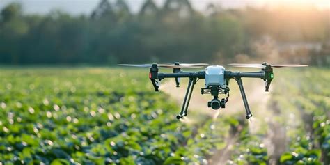 Enhancing Crop Growth With Dronesprayed Fertilizer Concept Agricultural