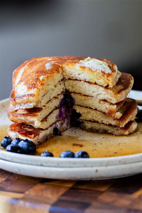 Gluten Free Lemon Blueberry Pancakes Grain Free Vegan