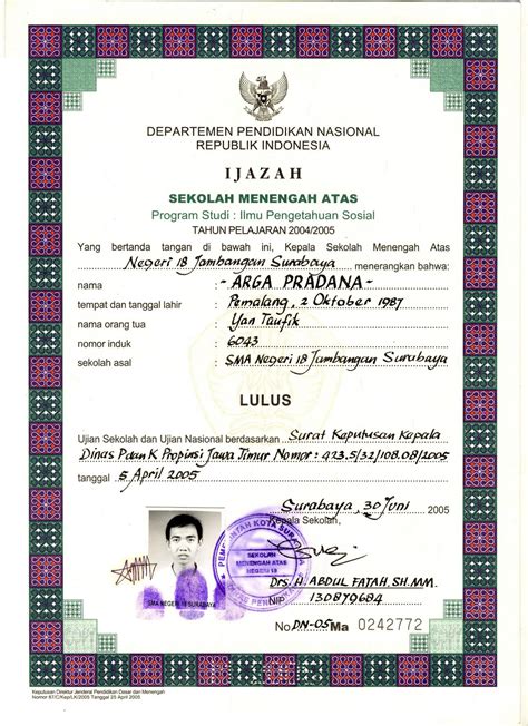 Foto Ijazah Sma