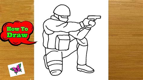 How To Draw Army Soldier