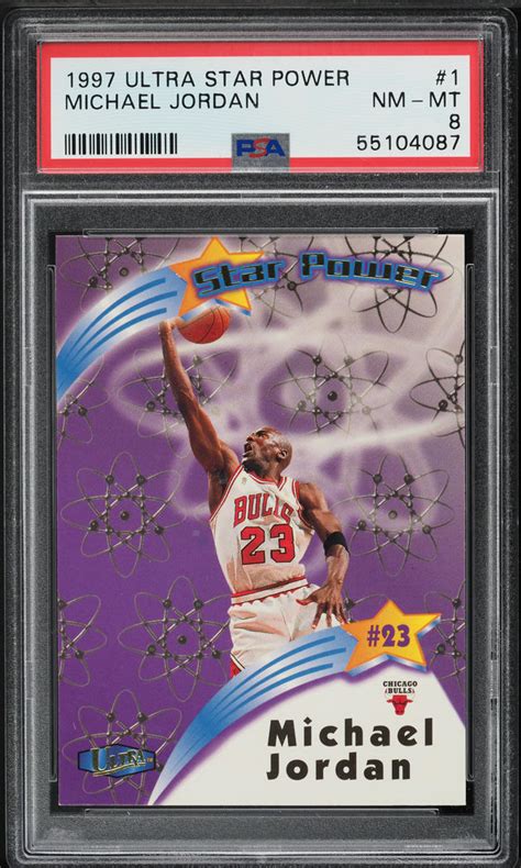 1997 Ultra Star Power Michael Jordan 1 PSA 8 NM MT Weekly Sunday