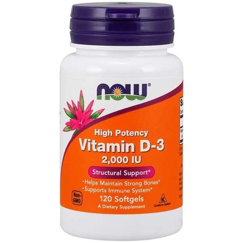 Vitamina D Softgels Now Foods