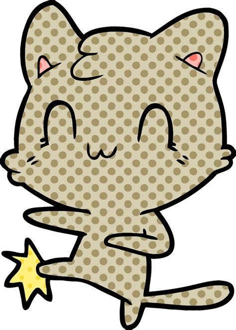 cartoon happy cat karate kicking 12422669 Vector Art at Vecteezy