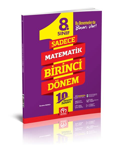 8 Sınıf Matematik Sadece Birinci Dönem Deneme Model Eğitim Yayıncılık