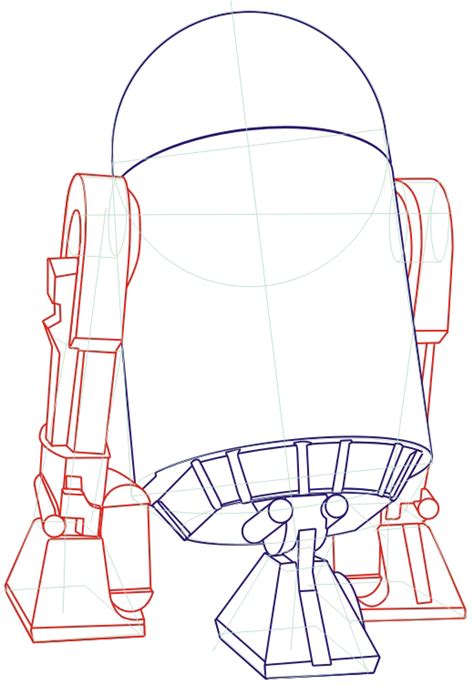 How To Draw R2d2 From Star Wars Step By Step Tutorial How To Draw