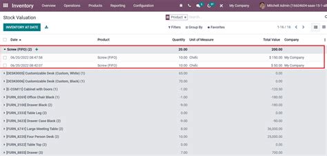 Product Costing Method In The Odoo 15 Inventory