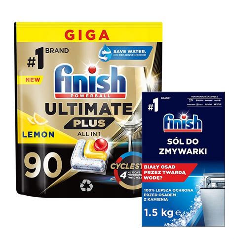 FINISH Ultimate Plus Kapsułki do zmywarki 90 Sól 13312387192 Allegro pl