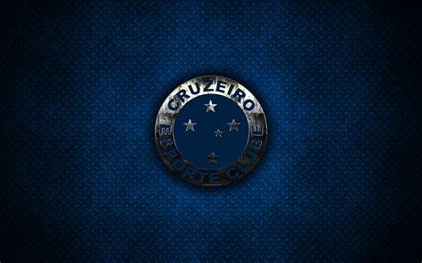 Cruzeiro Esporte Clube Cruzeiro Fc Metal Logo Emblem Blue Metal