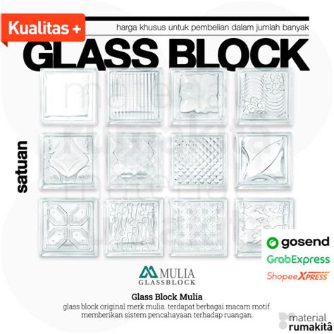 Jual Glass Block Mulia Motif Glassblock Dinding Diamond Kota Tangerang Material Rumakita