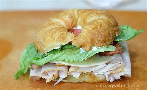 Turkey Croissant Sandwich Cooking With Curls