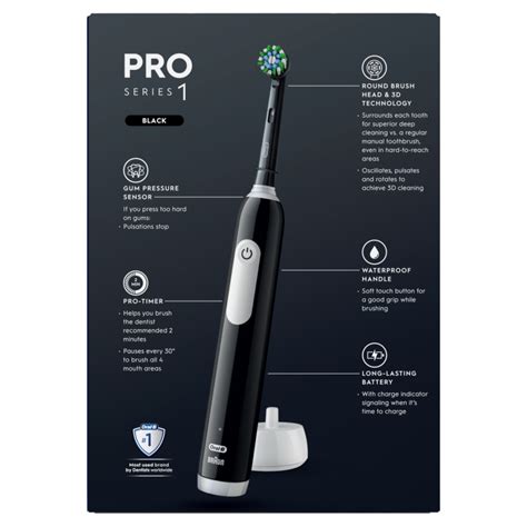 Buy Oral B Pro 1 Cross Action Black And Travel Case Chemist Direct