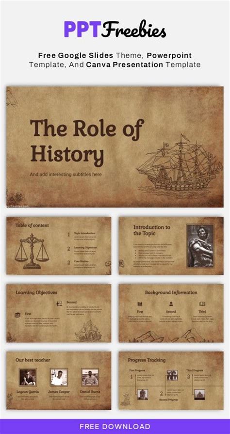 History Lesson Free Presentation Template | Power point, Geschichte