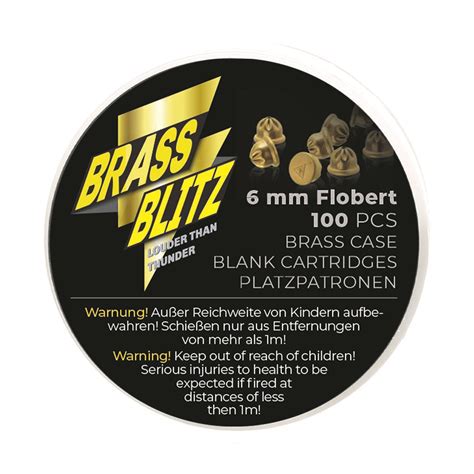 Pobjeda Brass Blitz Knallpatronen Kal 6 mm Flobert 100 Stück