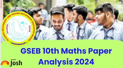 GSEB Board SSC Class 10th Maths Exam Analysis 2024 Paper Review