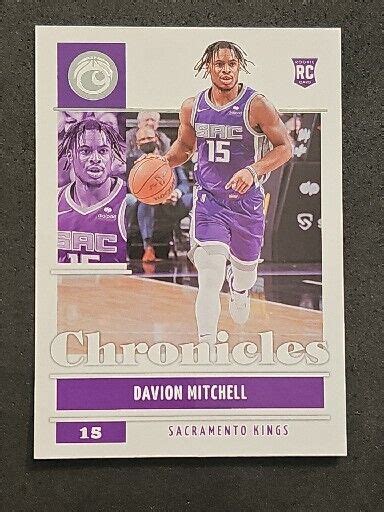 2021 22 Panini Chronicles Davion Mitchell Rookie 42 Kings Basketball