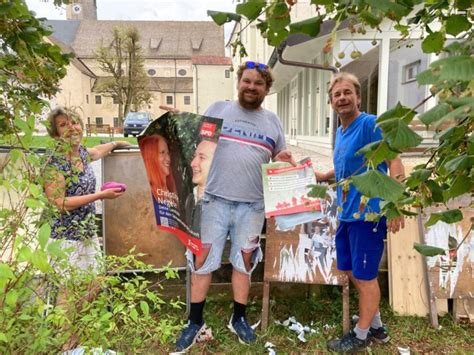 SPD Weyarn Plakatieren für Bundestagswahl