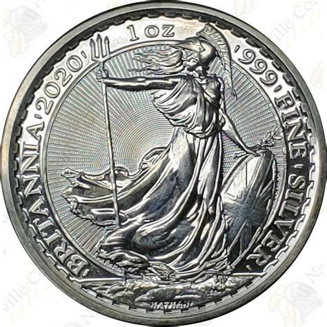 2020 GREAT BRITAIN SILVER BRITANNIA – 1 OZ – UNCIRCULATED – SKU #67720 | Nashville Coin Gallery