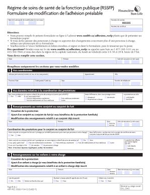 Remplissable En Ligne Formulaire De Modification De L Adh Sion