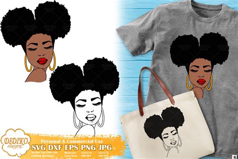 Black Woman Svg Afro Woman Svg Cricut File Didiko Designs