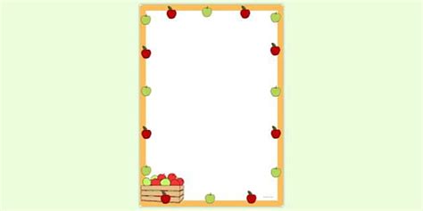 Printable Apple Page Border For KS1 Page Borders Twinkl