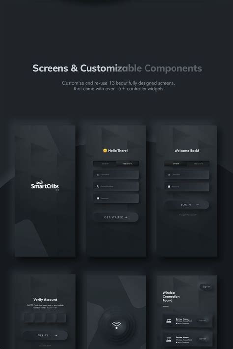 Dark Neumorphic Ui Kit A Modern Dark Neumorphic Ui Kit For Smart Home