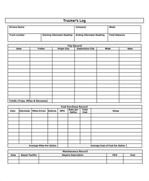 Free 31 Sample Daily Log Templates In Pdf Ms Word With Regard To