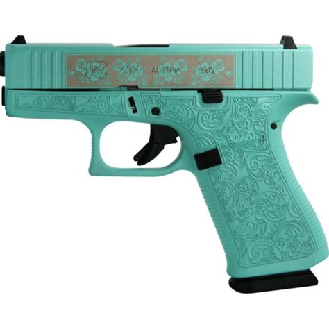 Glock 43x Glocks And Roses Custom Engraved 9mm Pistol