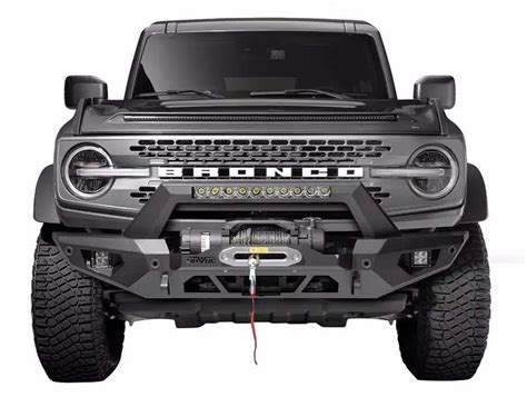 Ford Bronco Offroad Steel Bender Front Winch Bumper By Havoc Hav Hfb