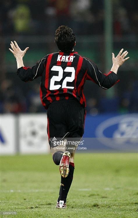 Kaka (Milan) celebrates scoring a goal during the 2006-2007 UEFA ...