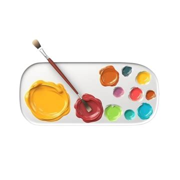 Paint Pallete With Brush Object, Paint, Png, Pallet PNG Transparent ...