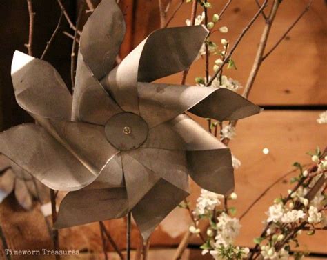 Metal Pinwheels As Flowers Yard Art Garden Art Spring