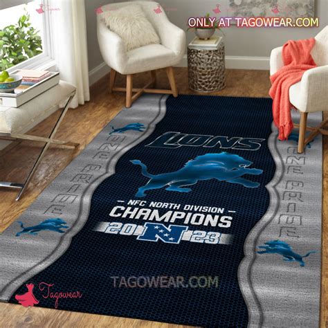 Detroit Lions One Pride Nfc North Division Champions 2023 Rug Tagowear