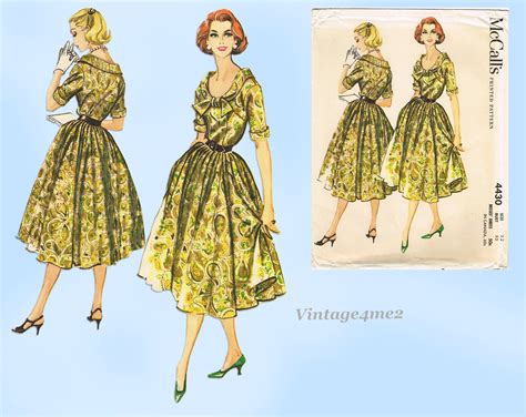 Mccall 4430 1950s Stunning Uncut Misses Sun Dress Sz 32b Vintage Sewi Vintage4me2