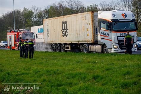 Vrachtwagen Brand Op De A20 KOEKMEDIA