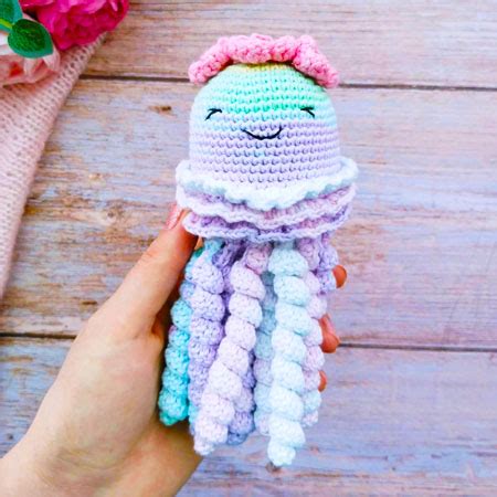 Regenbogen Qualle Amigurumi PDF Anleitung