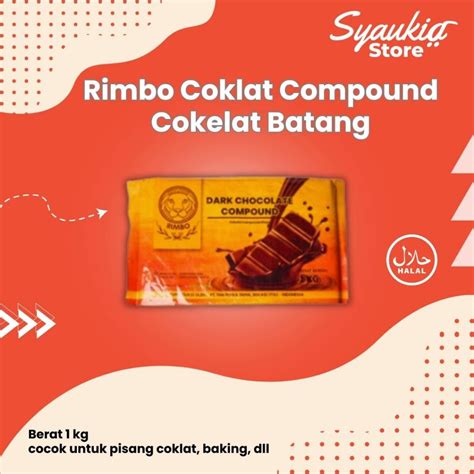 Jual Rimbo Coklat Compound Kg Cokelat Batang Dark Chocolate