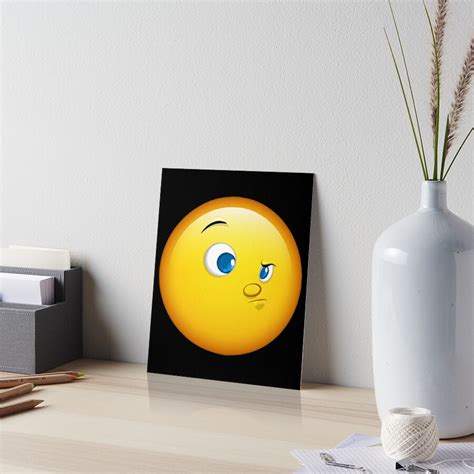 "Skeptical Face Emoji " Art Board Print for Sale by OupMing | Redbubble