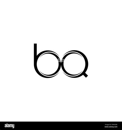 Bq Logo Monogram With Slice Rounded Modern Design Template Isolated On