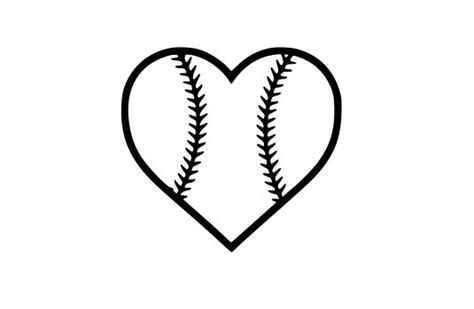 Baseball Heart Vector at GetDrawings | Free download