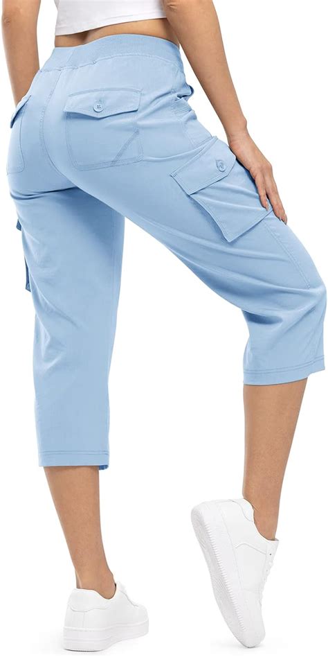 Tbmpoy Womens Cargo Capris Hiking Lightweight Pants 6 Pockets Quick Dry Casual Outdoor Trip