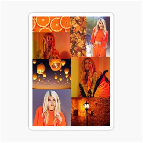 Hayley Kiyoko Orange Edit Sticker By Alishaburden00 Redbubble