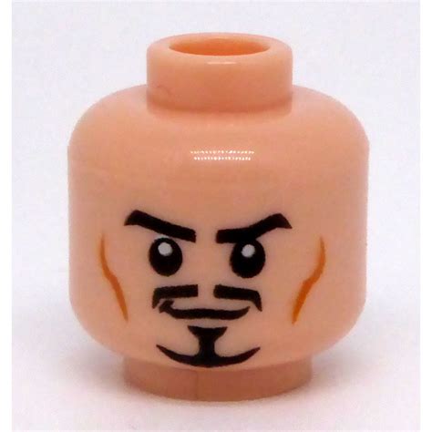 Lego Light Flesh Minifigure Head With Decoration Recessed Solid Stud