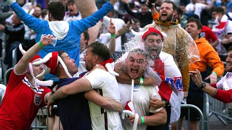 Ukraine V England Pictures Fans Jubilant As Three Lions Soar In Rome