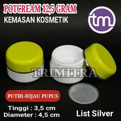 Jual Pot Cream Gram Putih Hijau Jar Tempat Botol Krim Kemasan