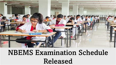 Nbems Exam Schedule Released Nbems Released Exam Sechedule For