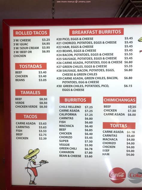 Menu At Los Betos Mexican Food Restaurant Camp Verde