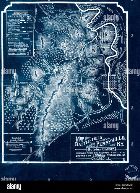 Civil War Maps 0841 Map of the battle-field of Perryville Ky October ...